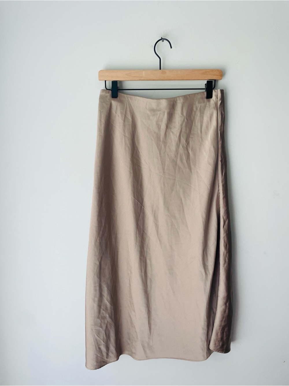 J. Crew Satin Midi Skirt